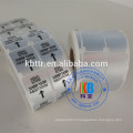 Étiquettes en vinyle code-barres imperméables permanentes et imperméables sur mesure en polyester polyester argent mat